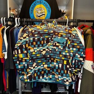 Patagonia Synchilla Snap-T Fleece Pullover Rare Geometric Pattern Large